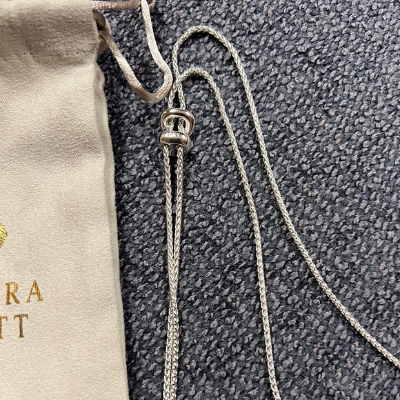 Kendra Scott Silver Lariat Choker Adjustable Necklace - Picture 9 of 15